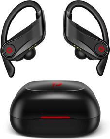 img 4 attached to 🎧 Stable 5.0 Bluetooth Earbuds with Charging Case - HiFi Sound, IPX5 Water-Proof Wireless Headphone