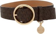 michael kors womens buckle brown logo