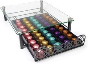 img 3 attached to ☕️ RECAPS Coffee Pods Storage Holder: Organize Your Nespresso Small Original Line Coffee Pods with this Tempered Glass Drawer - Holds up to 45 Pods