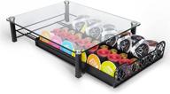 ☕️ recaps coffee pods storage holder: organize your nespresso small original line coffee pods with this tempered glass drawer - holds up to 45 pods логотип