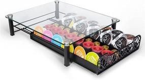 img 4 attached to ☕️ RECAPS Coffee Pods Storage Holder: Organize Your Nespresso Small Original Line Coffee Pods with this Tempered Glass Drawer - Holds up to 45 Pods