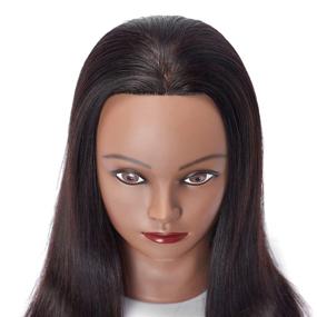 img 2 attached to 👩 Headstar Mannequin Head 20-22" 100% Human Hair Hairdresser Training Head Manikin Head Styling Training Head Cosmetology Doll Head Hair for Practice Cutting Braiding with Free Clamp Stand SEO-optimized: Headstar Mannequin Head 20-22" 100% Human Hair Hairdresser Training Head Stylizing Manikin Head Cosmetology Doll Head for Practice Cutting Braiding, Includes Free Clamp Stand 7E6606B0214H