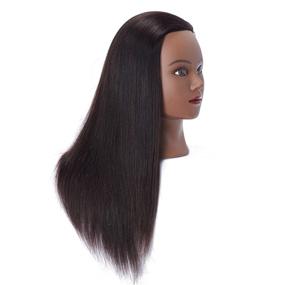 img 1 attached to 👩 Headstar Mannequin Head 20-22" 100% Human Hair Hairdresser Training Head Manikin Head Styling Training Head Cosmetology Doll Head Hair for Practice Cutting Braiding with Free Clamp Stand SEO-optimized: Headstar Mannequin Head 20-22" 100% Human Hair Hairdresser Training Head Stylizing Manikin Head Cosmetology Doll Head for Practice Cutting Braiding, Includes Free Clamp Stand 7E6606B0214H