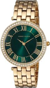 img 4 attached to ⌚️ Женские наручные часы Anne Klein с кристаллами и позолоченным браслетом, модель AK/2230GNGB.