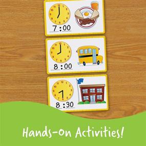 img 1 attached to Time Activity Set for Homeschooling: Back to School Learning Resources, Prepare for School with Toys for Tactile and Analog Clock Learning, Includes 41 Pieces, Ideal for Ages 5+