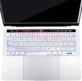 img 3 attached to 🌈 MOSISO Keyboard Cover: Colorful Clouds Silicone Skin for MacBook Pro with Touch Bar 13 and 15 inch - Compatible with Models A2159, A1989, A1990, A1706, A1707 (2019-2016)