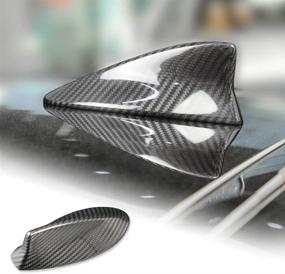 img 4 attached to AIRSPEED Black Carbon Fiber Shark Fin Antenna Cover for Lexus IS(2014-2019) LS ES LX NX CT RC UX LM RX Accessories