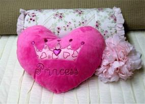 img 3 attached to 👑 15-Inch Pink Minky Princess Heart Throw Pillow for Exceptional Comfort and Style