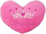 👑 15-inch pink minky princess heart throw pillow for exceptional comfort and style logo