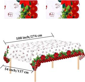 img 1 attached to Aneco Christmas Tablecloth Disposable Decoration Food Service Equipment & Supplies for Tabletop & Serveware