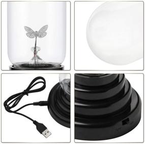 img 1 attached to 🦋 Lpraer Butterfly Plasma Ball: 3-Inch USB Powered Thunder Lightning Glass Sphere for Decorations/Party/Bedroom - Magic Touch Sensitive!