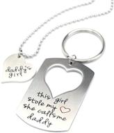 o.riya father daughter keychain necklace set: perfect birthday and valentine's day gifts for dad logo