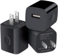 🔌 nonouv usb block charger: power cube for iphone & android - 3-pack home travel plug with fast charging for se (2020), 11 pro max, xr, xs, x, 8, 7, 6s plus, ipad, samsung logo