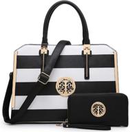 👜 women's structured briefcase shoulder handbags with wallets - designer totes for fashionable style and function logo