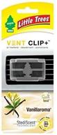 🌲 little trees vent clip+ auto air freshener, vanillaroma, 4 count: long-lasting fragrance for your car's interior logo