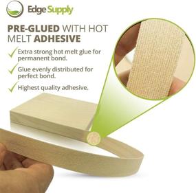 img 2 attached to 🌳 Birch Edge Supply: 3/4" X 50' Roll, Preglued Wood Veneer Edge Banding | Iron-On, Hot Melt Adhesive | Flexible Wood Tape | Sanded to Perfection | Easy Application | Made in USA