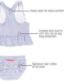 img 1 attached to 👶 Cute Baby/Toddler Girls Cropped Peplum Tankini 2 Piece Swimsuit with Ruffles