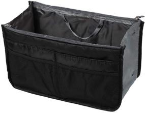 img 4 attached to 👜 Efficiently Organize Your Handbag with the Insert Bag Organizer (13 Pockets, Black)