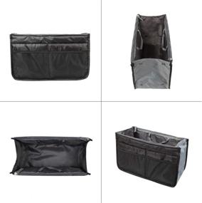 img 1 attached to 👜 Efficiently Organize Your Handbag with the Insert Bag Organizer (13 Pockets, Black)