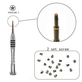 img 2 attached to Shinedisk 2 Sets Replacement Screws and Screwdriver for MacBook Pro 13 or 15 inch Retina Display 🔧 A1398 A1425 A1502 2012 to 2015 - Bottom Case Cover P5 Pentalobe Repair Tool Kit for Laptop PC