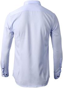 img 1 attached to 👔 Stylish Button Collared Formal White Men's Shirts for Casual and Formal Wear