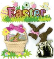 jolee's boutique easter chocolate bunny 3d stickers logo