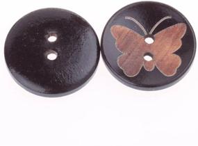 img 1 attached to 🦋 High-Quality COTOWIN Pack of 20 Butterfly Wood Buttons- Perfect for Sewing, Crafts, and DIY Projects