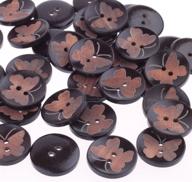 🦋 high-quality cotowin pack of 20 butterfly wood buttons- perfect for sewing, crafts, and diy projects logo