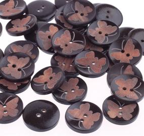 img 4 attached to 🦋 High-Quality COTOWIN Pack of 20 Butterfly Wood Buttons- Perfect for Sewing, Crafts, and DIY Projects