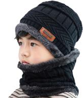 warm winter knitted beanies for girls: essential cold weather accessories for boys logo