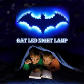 img 1 attached to Colorful LED Batman Light: Ideal Men's Gift | Bedroom, KTV, Corridor Decor | Remote Control Projection Night Light in Black