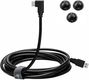 img 4 attached to 🔌 16 футовый Oculus Quest 2 Link Cable - Высокоскоростной кабель передачи данных и быстрая зарядка USB C 3.2 Gen 1 Extension Cable для VR-гарнитуры и игрового ПК