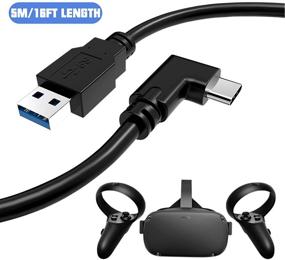 img 3 attached to 🔌 16 футовый Oculus Quest 2 Link Cable - Высокоскоростной кабель передачи данных и быстрая зарядка USB C 3.2 Gen 1 Extension Cable для VR-гарнитуры и игрового ПК