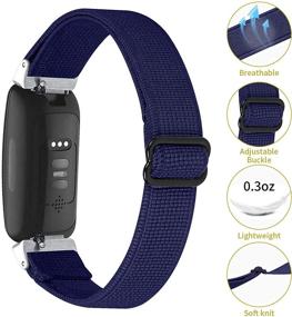 img 2 attached to Подходящие для Fitbit Inspire 2/Inspire HR/Inspire/Ace 2 - эластичные регулируемые браслеты из резинки Stretch Soft Strap Wristbands - аксессуары для замены браслетов для мужчин, женщин, девочек - идеальный подарок...