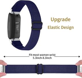 img 3 attached to Подходящие для Fitbit Inspire 2/Inspire HR/Inspire/Ace 2 - эластичные регулируемые браслеты из резинки Stretch Soft Strap Wristbands - аксессуары для замены браслетов для мужчин, женщин, девочек - идеальный подарок...