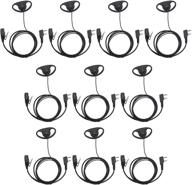 🎧 10 pack karier 2 pin d shape earpiece headset ptt mic for kenwood nexedge hytera puxing wouxun radio uv-82hp uv-82 uv-5r uv5ra bf-f9 bf-f8hp bf-888s tk250 tk260 th-215 h-777 rt21 rt22 gt-3tp - effective communication solution! logo