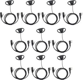 img 4 attached to 🎧 10 Pack Karier 2 Pin D Shape Earpiece Headset PTT Mic for Kenwood Nexedge Hytera Puxing Wouxun Radio UV-82HP UV-82 UV-5R UV5RA BF-F9 BF-F8HP BF-888S TK250 TK260 TH-215 H-777 RT21 RT22 GT-3TP - Effective Communication Solution!