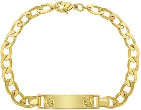 img 4 attached to Plated Identification Bracelet Children Unisex