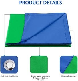 img 1 attached to 🟩 Neewer 2-in-1 Green/Blue Chromakey Screen Curtain Backdrop with Hooks & Clips, 59.1x78.7 inches/1.5x2 Meters Double-Sided Polyester Fiber Background for Video, Photography, Gaming, Streaming