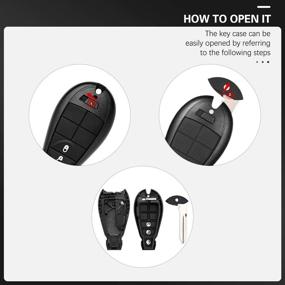 img 2 attached to 🔑 HelloAuto Dodge Ram Key Fob Shell Replacement Case Cover - Compatible with 56046953 - Fits Ram 1500, 2500, 3500 (2013-2018)