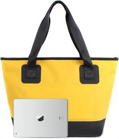img 1 attached to 👜 UrbanMover Waterproof Tote Dry Bag: Stylish and Spacious Top-Handle Shoulder Bag for Women – Ideal for Beach, Gym, Travel, and Outdoor Activities