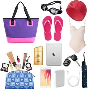 img 3 attached to 👜 UrbanMover Waterproof Tote Dry Bag: Stylish and Spacious Top-Handle Shoulder Bag for Women – Ideal for Beach, Gym, Travel, and Outdoor Activities