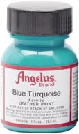 angelus leather paint blue turquoise logo