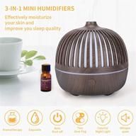 💧 color you cool mist humidifier: 3-in-1 essential oil diffuser with quiet operation, auto-off function, mini design for bedroom, baby room & office - includes 7 color night light logo