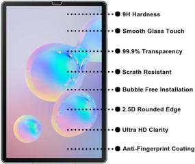 img 3 attached to 📱 Превосходное защитное стекло 9H для экрана Samsung Galaxy Tab S6 10.5" - идеальная защита от царапин и пузырьков