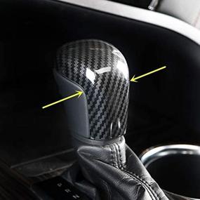 img 4 attached to 🚘 Enhance Your Toyota Camry & Avalon: ZiWwen Carbon Fiber Gear Shift Knob Cover Trim for 2018-2020 Models