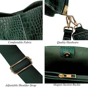 img 1 attached to Hirooms Shoulder Crocodile Leather Capacity Women's Handbags & Wallets