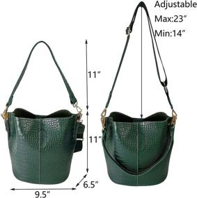 img 3 attached to Hirooms Shoulder Crocodile Leather Capacity Women's Handbags & Wallets