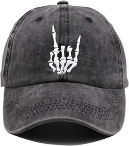 img 3 attached to Skeleton Finger Baseball Adjustable Distressed Sports & Fitness and Running