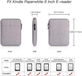 img 2 attached to 📚 6 inch Ereader Tablet Sleeve Case Bag - Protective Cover Pouch (B082QYFS5K)